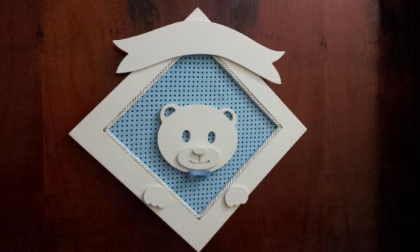 QUADRO DE MATERNIDADE URSO POÁ AZUL (REF.:QMUPA08)